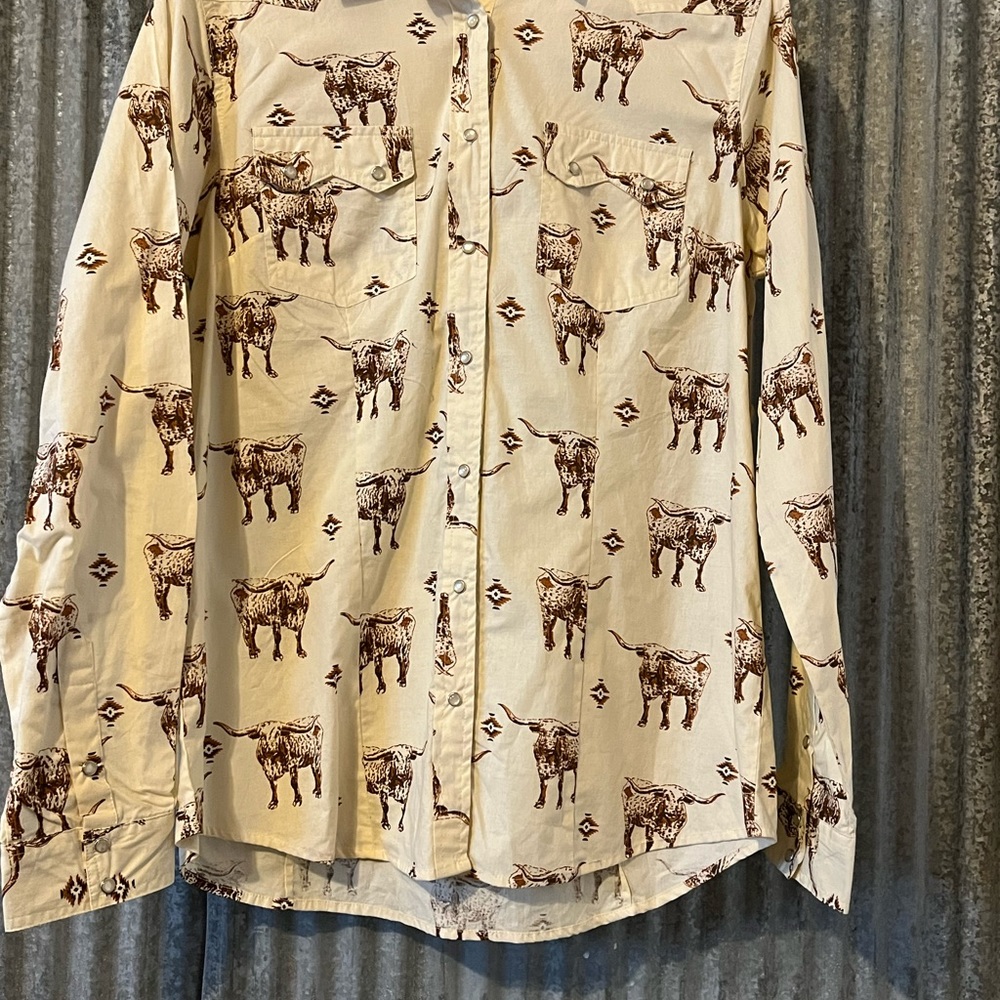 Longhorn print Cotton &Rye top.